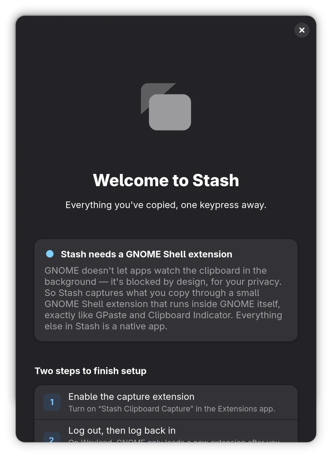 Four parts, one small native app